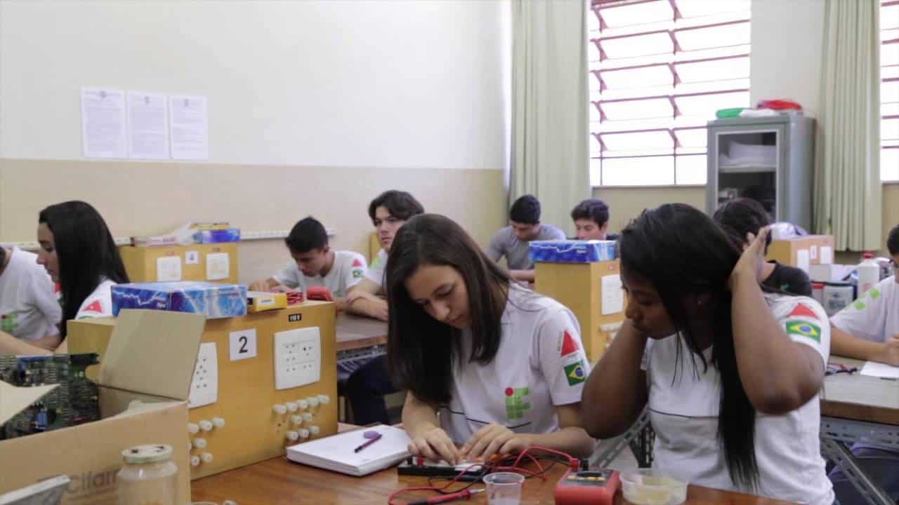 Alunos de um Instituto Federal